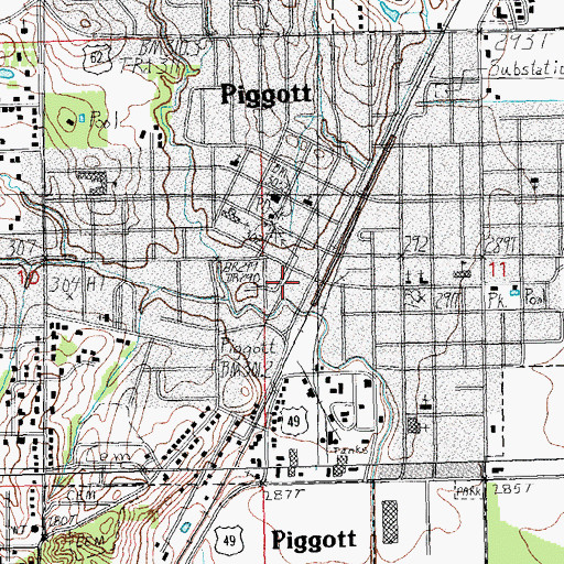 Topographic Map of Clay County Sheriff's Office, AR