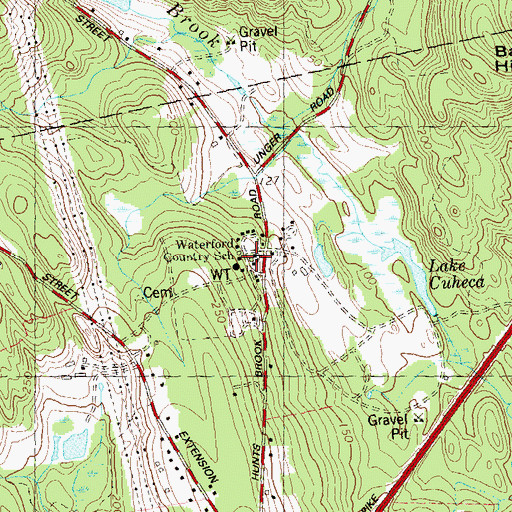 Topographic Map of Waterford Country School, CT