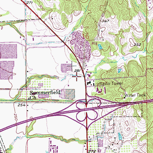 Topographic Map of Arkansas State Police Troop D, AR