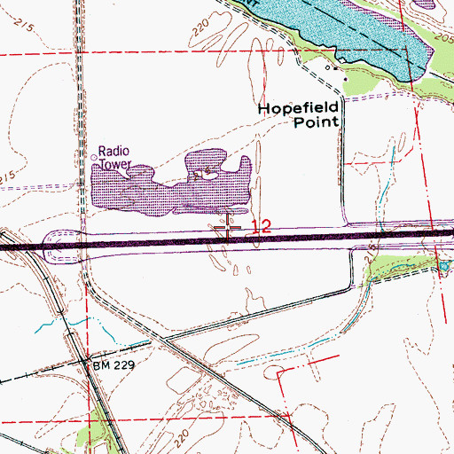 Topographic Map of Arkansas Highway Police West Memphis, AR