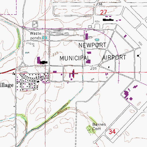 Topographic Map of Arkansas State University Police Department Newport, AR