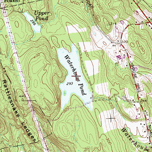 Topographic Map of Waterhouse Pond, CT