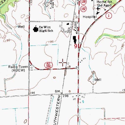 Topographic Map of Arkansas County Sheriff's Office Southern District, AR