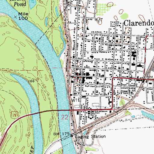Topographic Map of Monroe County Sheriff's Office, AR