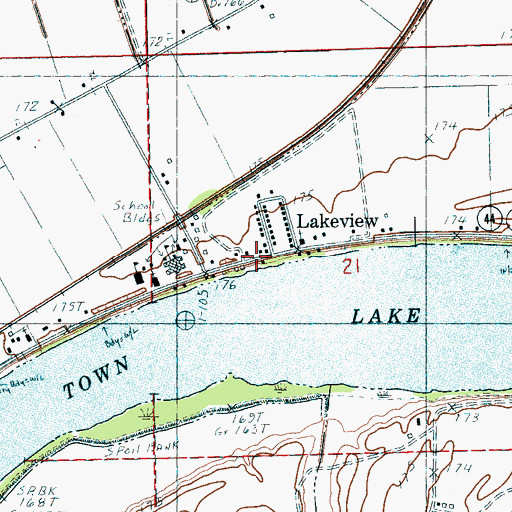 Topographic Map of Lake View Police Department, AR