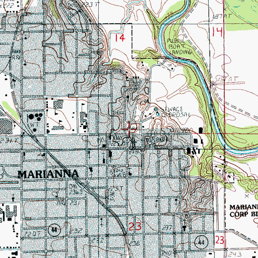 Topographic Map of Lee County Sheriff's Office, AR