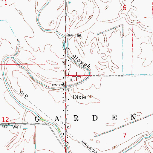 Topographic Map of United States Fish and Wildlife Cache River National Wildlife Refuge Park Security, AR