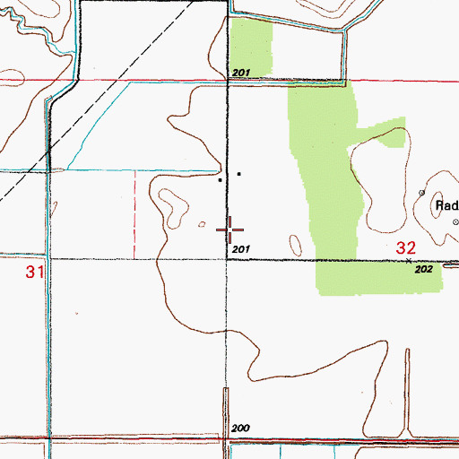 Topographic Map of United States Fish and Wildlife Bald Knob National Wildlife Refuge Park Security, AR