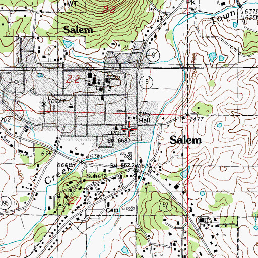 Topographic Map of Fulton County Sheriff's Office, AR