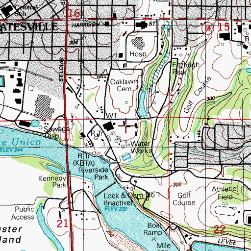 Topographic Map of Independence County Sheriff's Office, AR