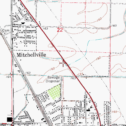 Topographic Map of Southeast Arkansas Law Enforcement Center-  Alcohol Tobacco And Firearms, AR