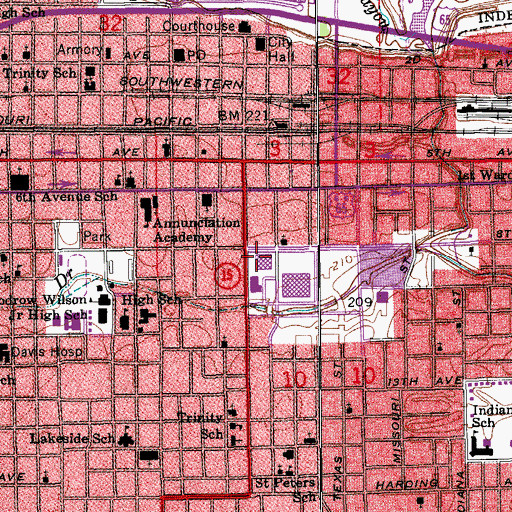 Topographic Map of Federal Bureau of Investigation Pine Bluff Resident Office, AR
