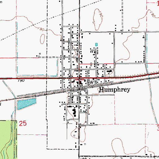 Topographic Map of Humphrey Police Department, AR