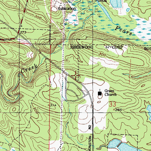 Topographic Map of Sherwood Police Department Community Policing, AR