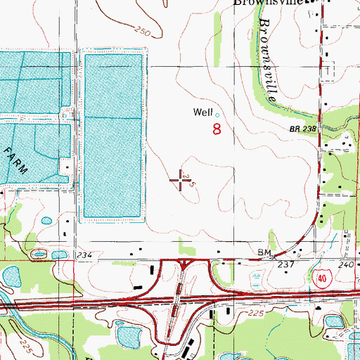 Topographic Map of Lonoke County Sheriff's Office, AR