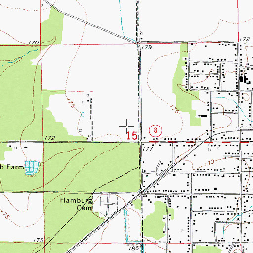 Topographic Map of Ashley County Sheriff's Office, AR