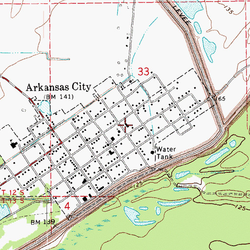 Topographic Map of Desha County Sheriff's Office, AR