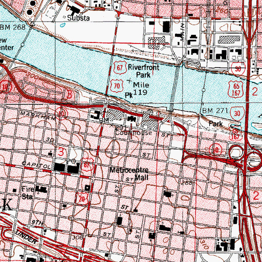 Topographic Map of United States Secret Service, AR