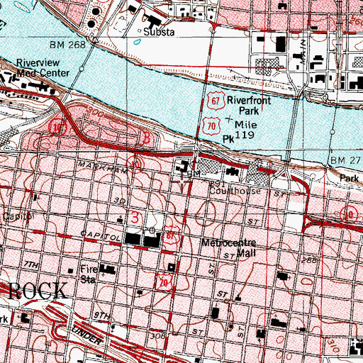 Topographic Map of 6th Judicial District Drug Task Force, AR