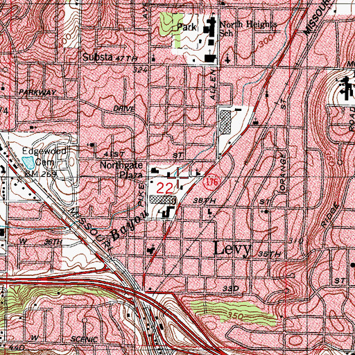 Topographic Map of North Little Rock Police Department West Substation, AR