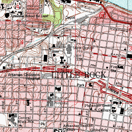Topographic Map of Alcoholic Beverage Control Enforcement, AR