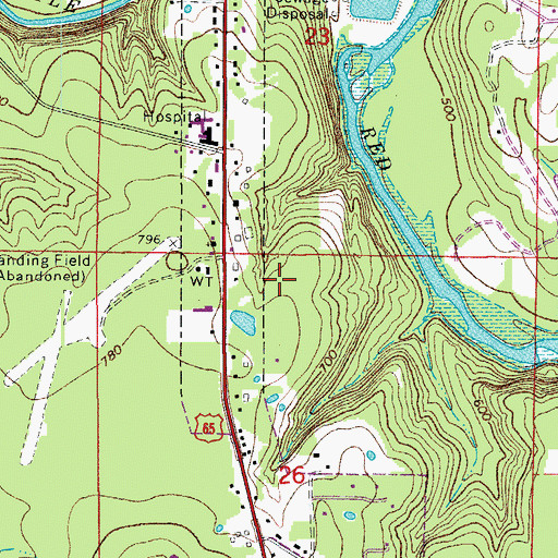 Topographic Map of Van Buren County Sheriff's Office, AR
