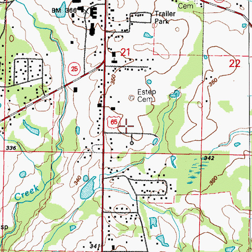 Topographic Map of Greenbrier Police Department, AR