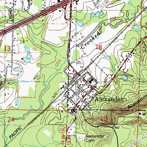 Topographic Map of Alexander Police Department, AR