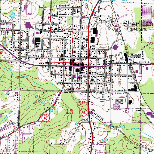 Topographic Map of Grant County Sheriff's Office, AR