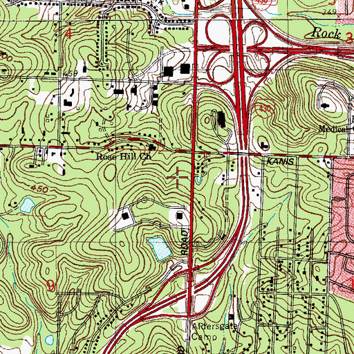 Topographic Map of Federal Bureau of Investigation Little Rock Field Division, AR