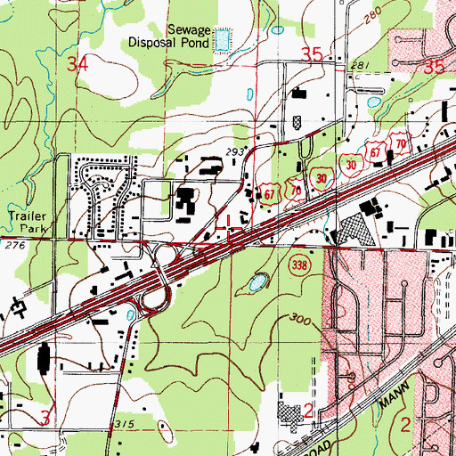 Topographic Map of Arkansas Highway Police Little Rock, AR