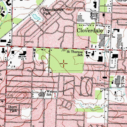 Topographic Map of Little Rock Police Department Southwest Substation, AR