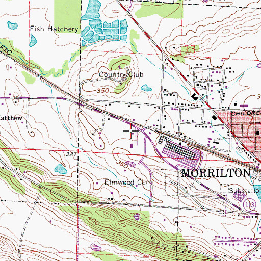 Topographic Map of Conway County Sheriff's Office, AR