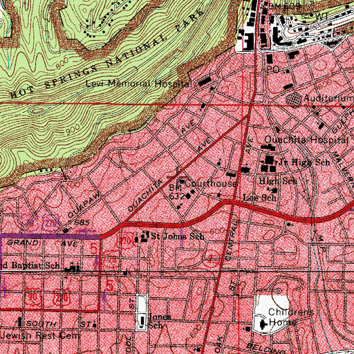 Topographic Map of 18th East Judicial District Drug Task Force, AR