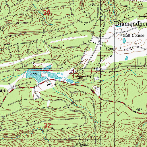 Topographic Map of Diamondhead Police Department, AR