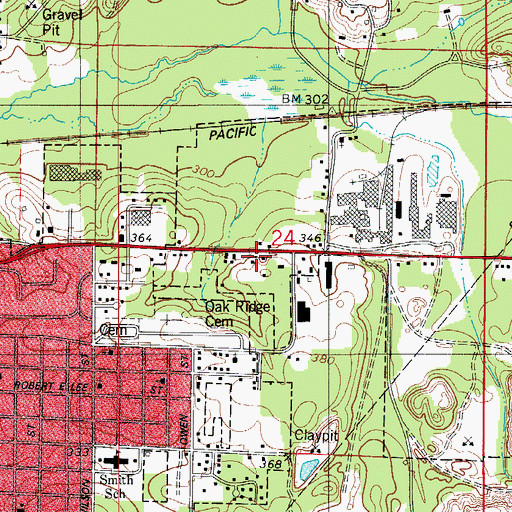 Topographic Map of Perla Police Department, AR