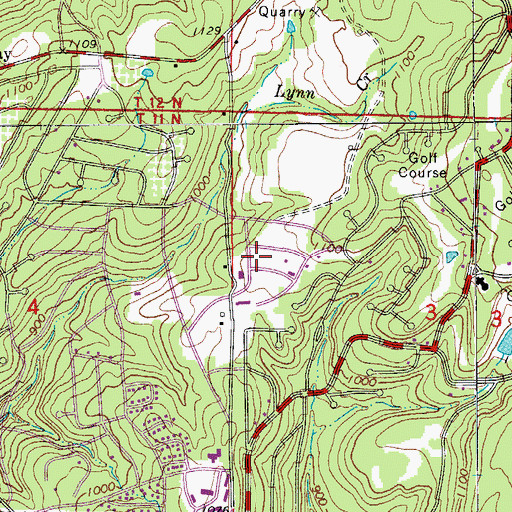 Topographic Map of Fairfield Bay Police Department, AR