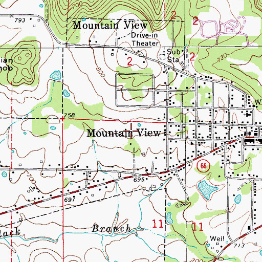 Topographic Map of Stone County Sheriff's Office, AR