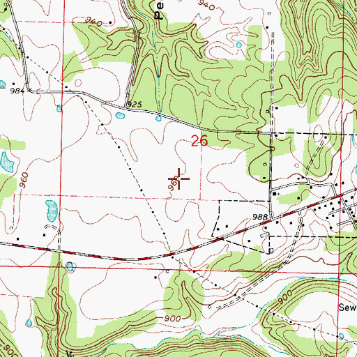Topographic Map of Searcy County Sheriff's Office, AR