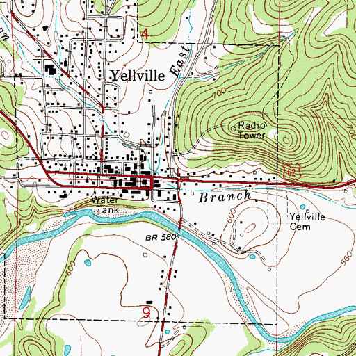 Topographic Map of Marion County Sheriff's Office, AR
