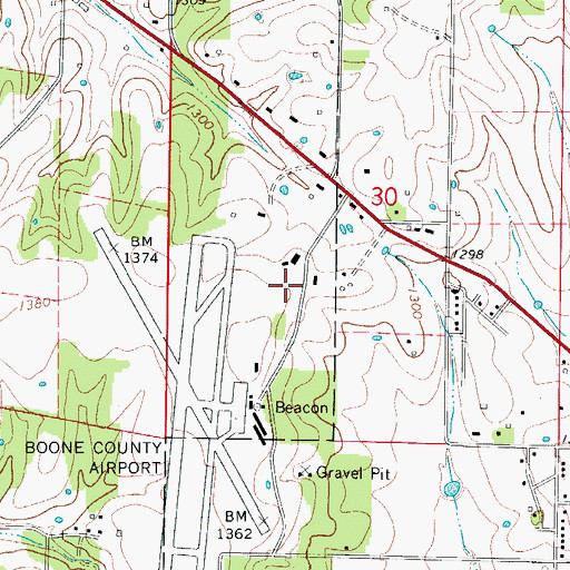 Topographic Map of Arkansas State Police Troop I, AR