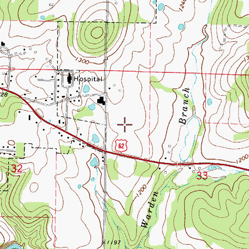 Topographic Map of Carroll County Sheriff's Office, AR
