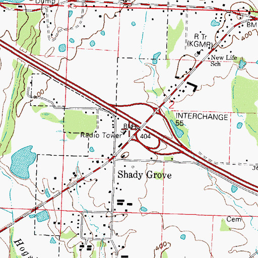 Topographic Map of Arkansas State Police Troop J, AR