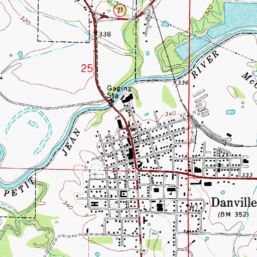 Topographic Map of Yell County Sheriff Danville Office, AR