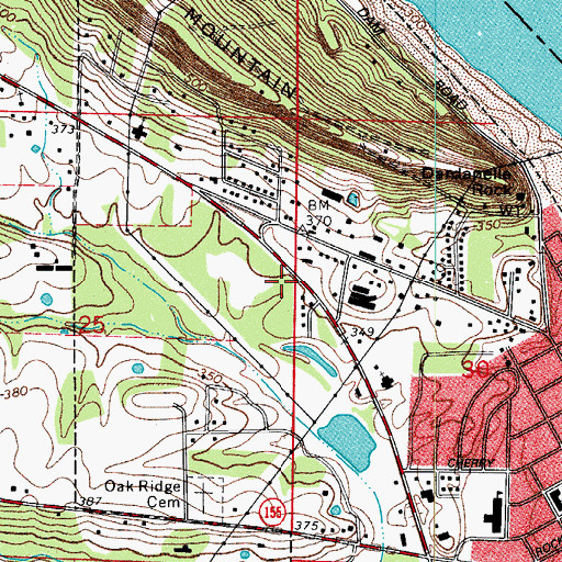 Topographic Map of Dardanelle Police Department, AR