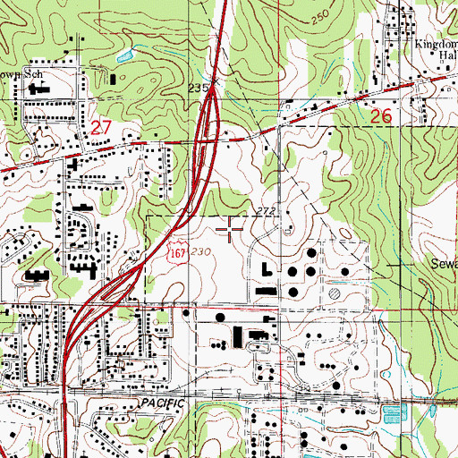 Topographic Map of Union County Sheriff's Office, AR