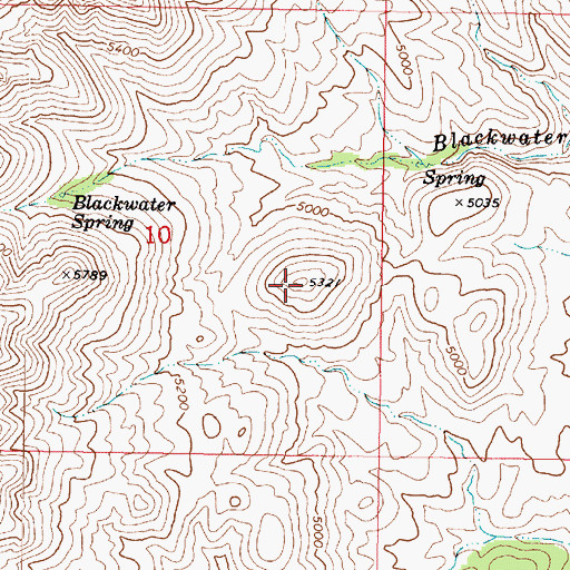Topographic Map of Blowout Mountain, AZ