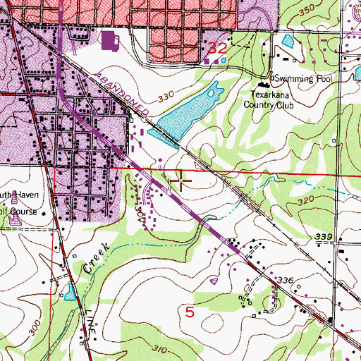 Topographic Map of Miller County Sheriff's Office, AR