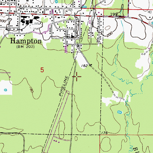 Topographic Map of Calhoun County Sheriff's Office, AR