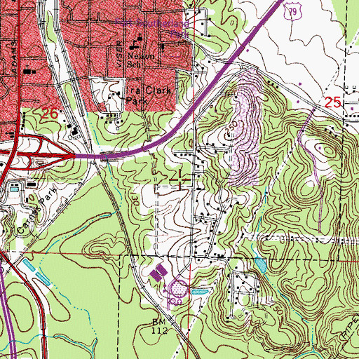 Topographic Map of Arkansas Game and Fish Commission Law Enforcement South Central Regional Office, AR